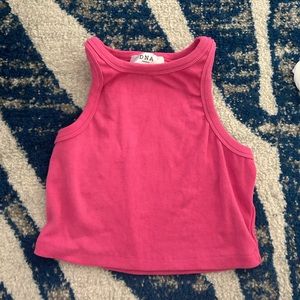 Cute pink crop top worn once size M but could fit S